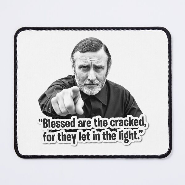 Item preview, Spike Milligan “Blessed are the cracked, for they let in the light.” designed and sold by Mirthful Merch.
