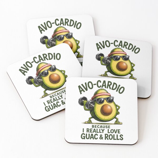 Item preview, Funny Avo-Cardio Avocado Fitness Workout Guac Love designed and sold by Pyt27.