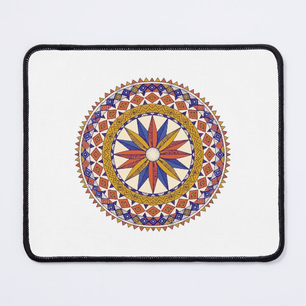 Item preview, Amazigh Sun Mandala Tribal Geometric Art designed and sold by dalilashops.