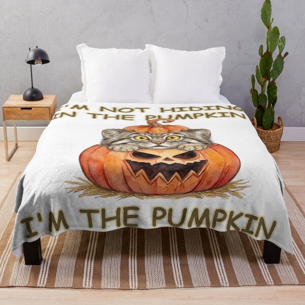 Item preview, Funny Halloween Pallas Cat In Pumpkin Watercolor designed and sold by PawtopiaArt.