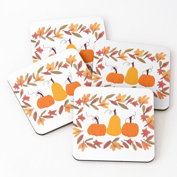 Item preview, Watercolor Autumn Pumpkin Wreath Fall Design designed and sold by Dimimodes.