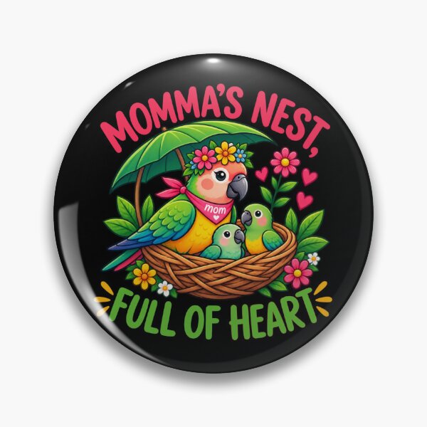 Item preview, Momma’s Nest Full of Heart Lovebird Mom designed and sold by PunchDrop.