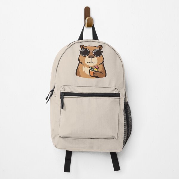 Item preview, Cool Capybara Cartoon with Tropical Drink designed and sold by stylishdzign.