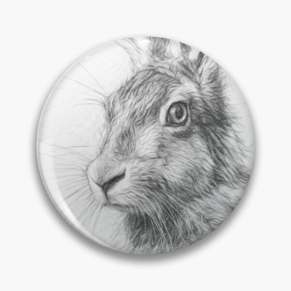Item preview, Detailed Hare Pencil Sketch Black and White Wildlife Drawing designed and sold by Leon Woods Pencil Art.