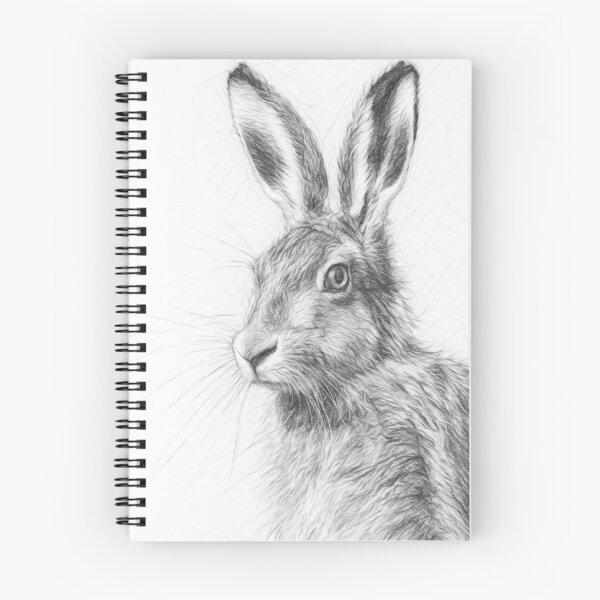 Item preview, Detailed Hare Pencil Sketch Black and White Wildlife Drawing designed and sold by Leon Woods Pencil Art.