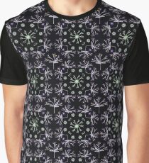 Detailed Flower Vector Pattern Graphic T-Shirt