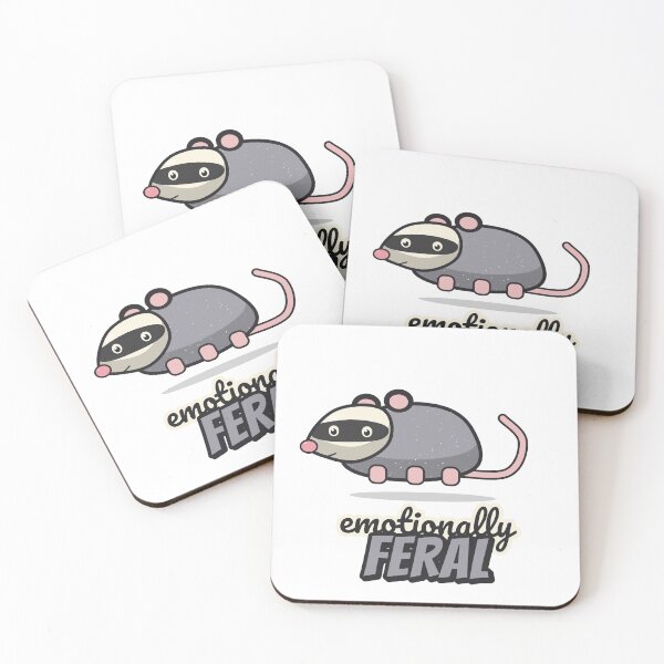 Item preview, Emotionally Feral - Funny Opossum designed and sold by BooAndBloomCo.