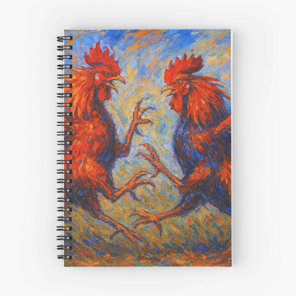 Item preview, Cockfighting – Fighting Roosters Painting. designed and sold by GalleryKauffeld.