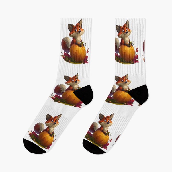 Item preview, Cute Autumn Fox with Pumpkin designed and sold by Helenaphotoart.