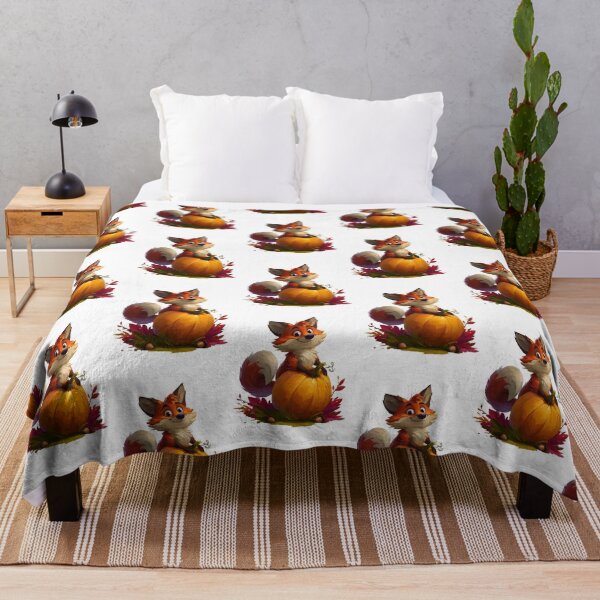 Item preview, Cute Autumn Fox with Pumpkin designed and sold by Helenaphotoart.