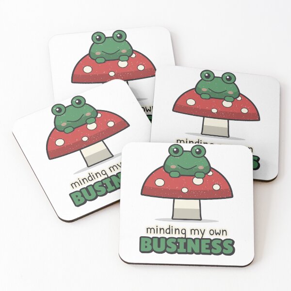 Item preview, Minding My Own Business - Frog on a Mushroom designed and sold by BooAndBloomCo.