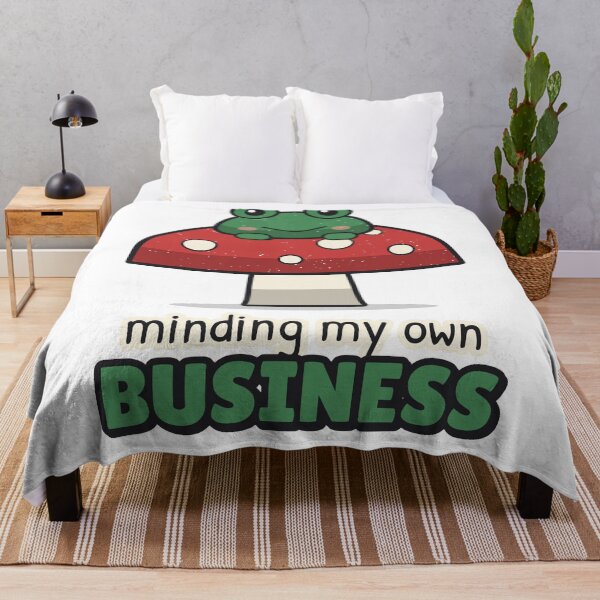 Item preview, Minding My Own Business - Frog on a Mushroom designed and sold by BooAndBloomCo.