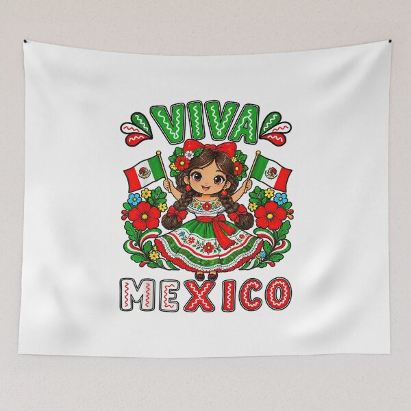 Item preview, Viva Mexico Independence Day Girls Shirt designed and sold by Jessartsao.