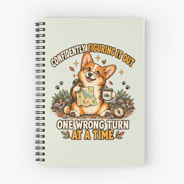 Item preview, Confidently Figuring It Out – Funny Corgi Adventure t-shirt designed and sold by NinaCreator.