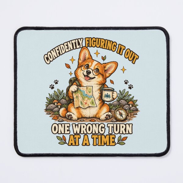 Item preview, Confidently Figuring It Out – Funny Corgi Adventure t-shirt designed and sold by NinaCreator.