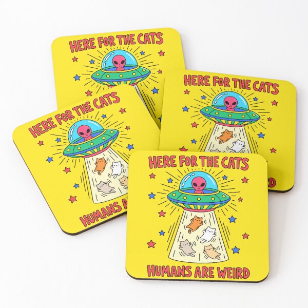 Item preview, Here for the cats, humans are weird designed and sold by Bored Duck.
