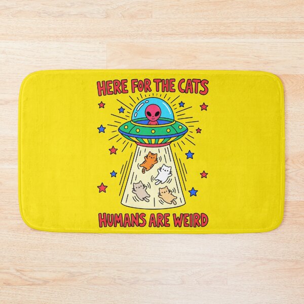 Item preview, Here for the cats, humans are weird designed and sold by Bored Duck.