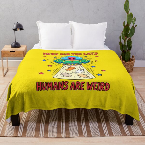 Item preview, Here for the cats, humans are weird designed and sold by Bored Duck.