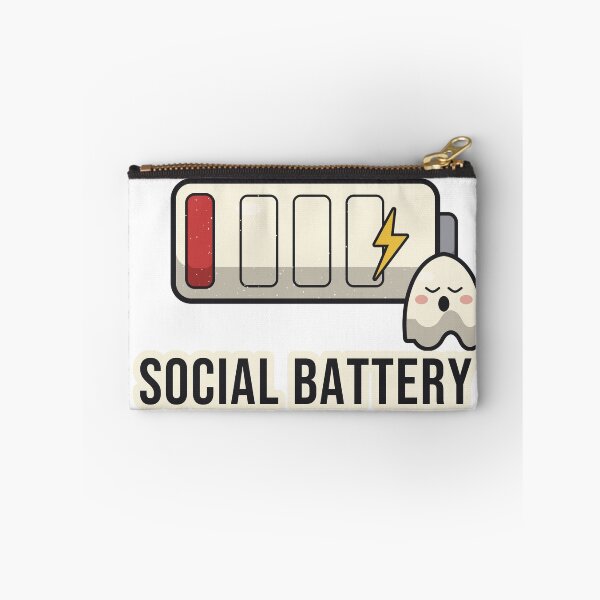 Item preview, Social Battery 3% - Introvert Humor designed and sold by BooAndBloomCo.