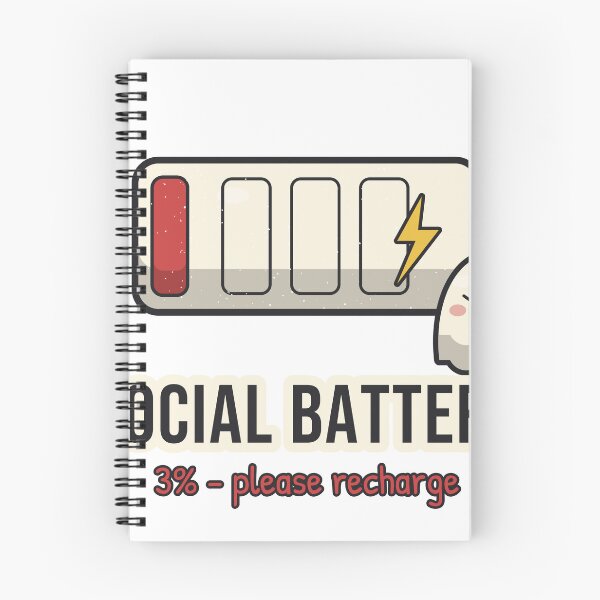 Item preview, Social Battery 3% - Introvert Humor designed and sold by BooAndBloomCo.