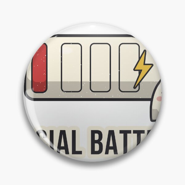 Item preview, Social Battery 3% - Introvert Humor designed and sold by BooAndBloomCo.