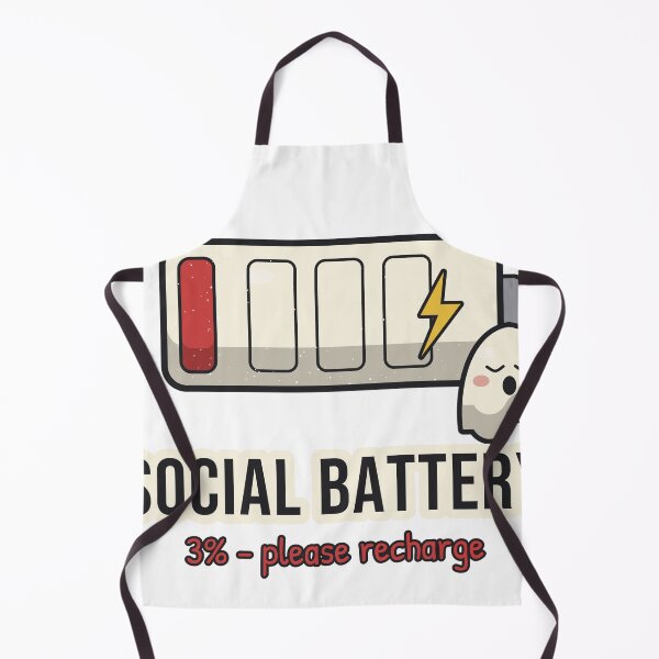 Item preview, Social Battery 3% - Introvert Humor designed and sold by BooAndBloomCo.