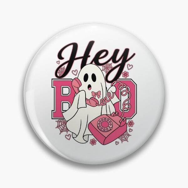 Item preview, Hey Boo Retro Pink Halloween Ghost Kids Girls designed and sold by KroghDs.