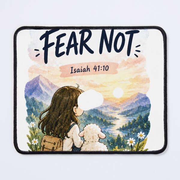 Item preview, Fear Not – Isaiah 41:10 Christian Faith Bible Verse Inspirational Watercolor Design designed and sold by lindalifepeace.