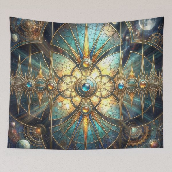 Item preview, Celestial Steampunk Astrolabe Mosaic designed and sold by Frackxion.