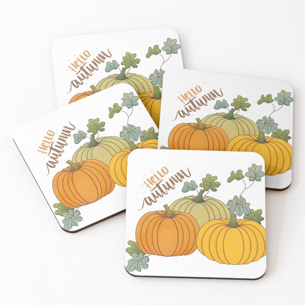Item preview, Hello Autumn Pumpkins Fall Season Illustration designed and sold by Dimimodes.