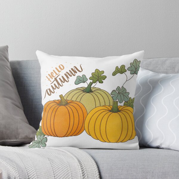 Item preview, Hello Autumn Pumpkins Fall Season Illustration designed and sold by Dimimodes.