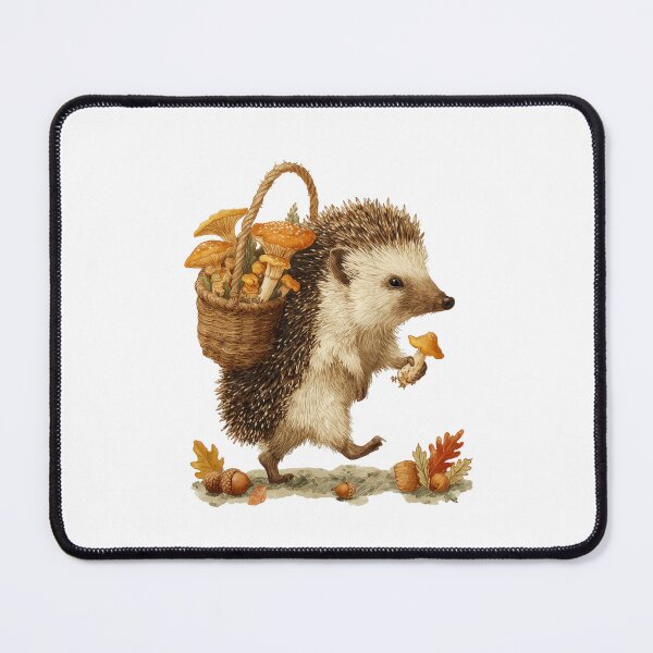 Item preview, Autumn Hedgehog Mushroom Forager designed and sold by Helenaphotoart.