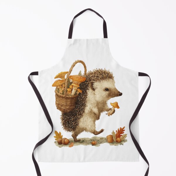 Item preview, Autumn Hedgehog Mushroom Forager designed and sold by Helenaphotoart.