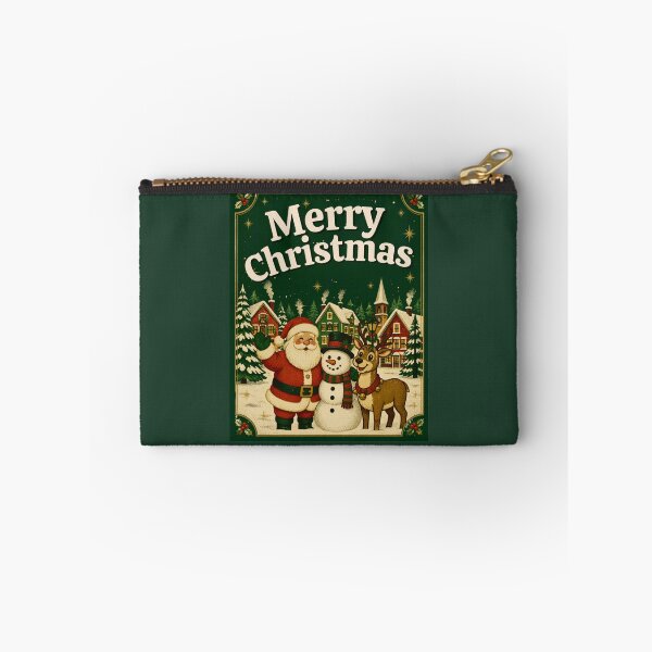 Item preview, Vintage Merry Christmas - Retro Santa, Snowman & Reindeer designed and sold by PoppaBear71.