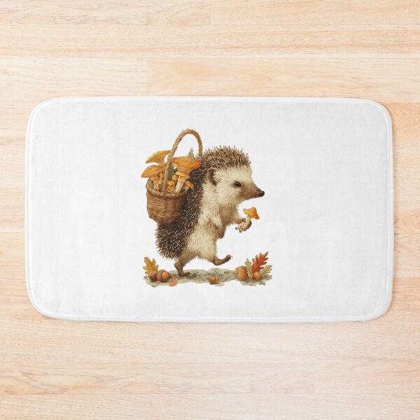 Item preview, Autumn Hedgehog Mushroom Forager designed and sold by Helenaphotoart.