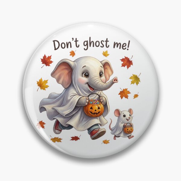 Item preview, Dont Ghost Me Cute Halloween Elephant and Mouse Ghost designed and sold by BonnieGlam13.