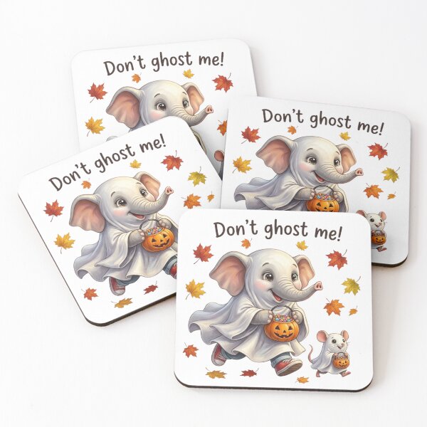 Item preview, Dont Ghost Me Cute Halloween Elephant and Mouse Ghost designed and sold by BonnieGlam13.