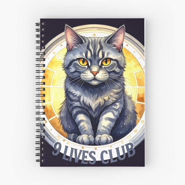 Item preview, The Club of Nine Lives, Grey Cat designed and sold by LiskoDesign.