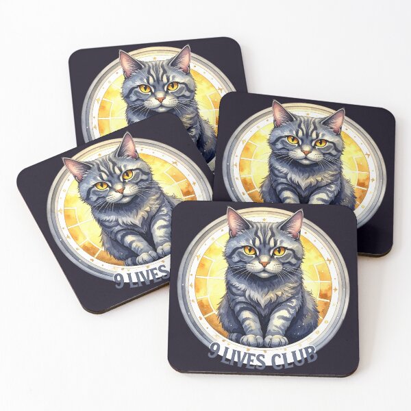 Item preview, The Club of Nine Lives, Grey Cat designed and sold by LiskoDesign.