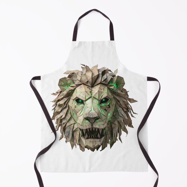 Item preview, Ancient Origami Lion - Spooky Geometric Halloween Art designed and sold by Marcu Ioachim.
