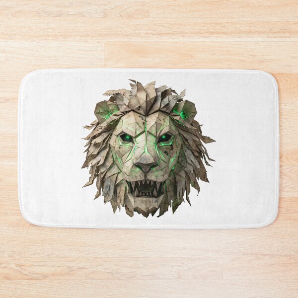 Item preview, Ancient Origami Lion - Spooky Geometric Halloween Art designed and sold by Marcu Ioachim.