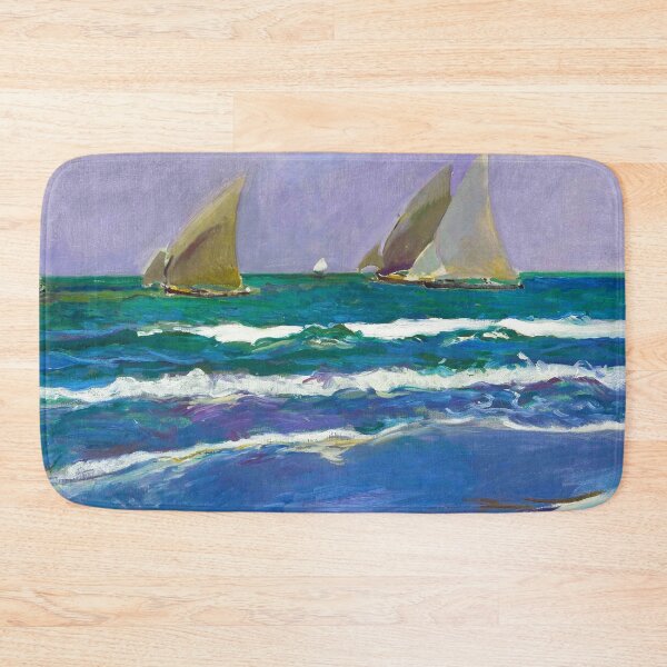 Item preview, Sails at sea, Valencia nautical maritime sailing seascape painting print by Joaquín Sorolla y Bastida designed and sold by Jéanpaul  Ferro.