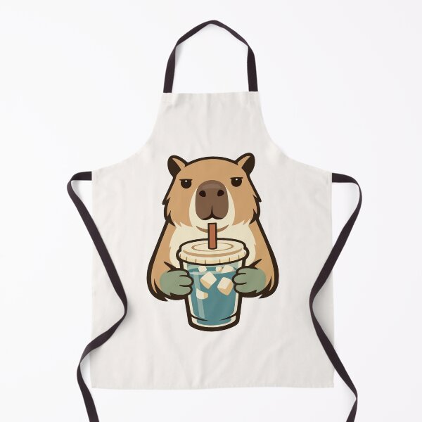 Item preview, Capybara Cartoon with Iced Drink  designed and sold by stylishdzign.