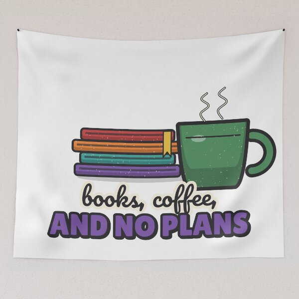 Item preview, Books, Coffee, and No Plans - Bookish Gift designed and sold by BooAndBloomCo.