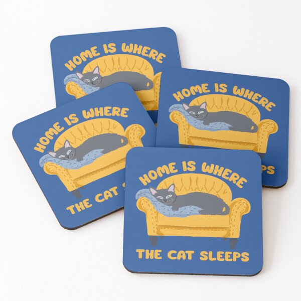 Item preview, Home is where the cat sleeps designed and sold by BigfeetLittlepaws.