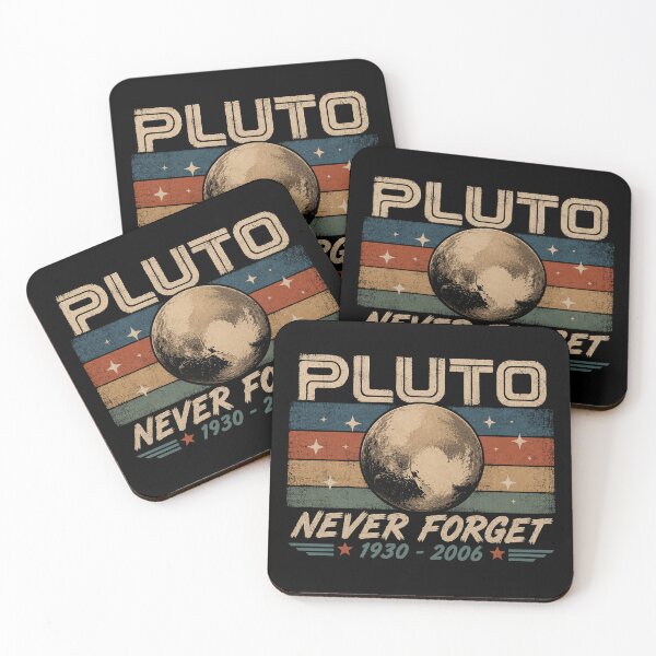 Item preview, Pluto Never Forget Funny Science Geek & Space Retro designed and sold by Kladhadredo.