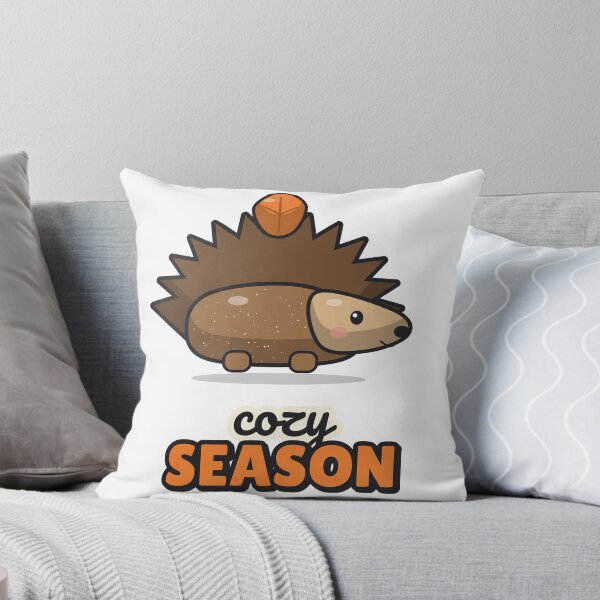 Item preview, Cozy Season - Cute Hedgehog with Autumn Leaf designed and sold by BooAndBloomCo.