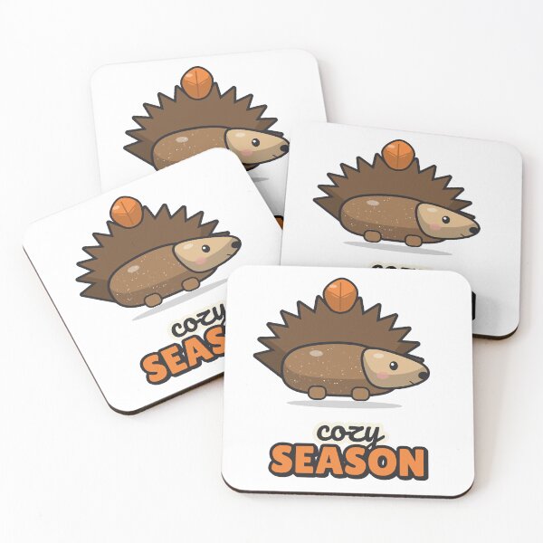 Item preview, Cozy Season - Cute Hedgehog with Autumn Leaf designed and sold by BooAndBloomCo.
