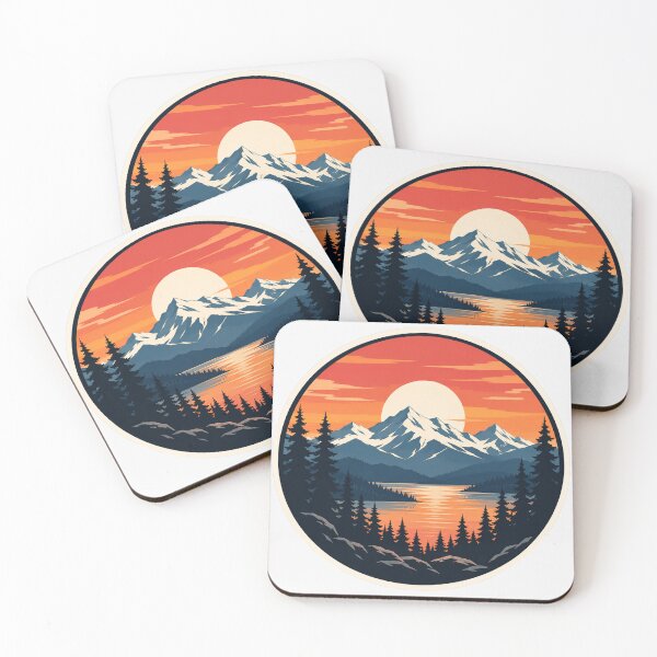 Item preview, Vintage Mountain Sunset Lake Wilderness Badge designed and sold by Punch-E415.
