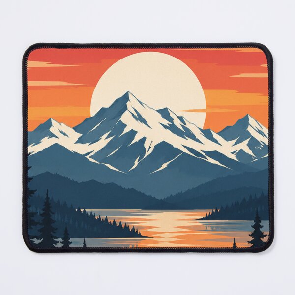 Item preview, Vintage Mountain Sunset Lake Wilderness Badge designed and sold by Punch-E415.